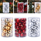 Maxbell 34x Christmas Balls Decorative Hanging Ornaments for Wedding Festive Gold