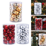 Maxbell 34x Christmas Balls Decorative Hanging Ornaments for Wedding Festive Gold