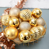 Maxbell 34x Christmas Balls Decorative Hanging Ornaments for Wedding Festive Gold
