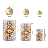 Maxbell 34x Christmas Balls Decorative Hanging Ornaments for Wedding Festive Gold