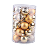 Maxbell 34x Christmas Balls Decorative Hanging Ornaments for Wedding Festive Gold