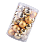 Maxbell 34x Christmas Balls Decorative Hanging Ornaments for Wedding Festive Gold