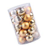 Maxbell 34x Christmas Balls Decorative Hanging Ornaments for Wedding Festive Gold