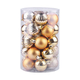 Maxbell 34x Christmas Balls Decorative Hanging Ornaments for Wedding Festive Gold