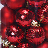 Maxbell 34x Christmas Balls Decorative Hanging Ornaments for Wedding Festive Red