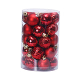 Maxbell 34x Christmas Balls Decorative Hanging Ornaments for Wedding Festive Red