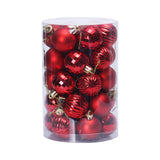 Maxbell 34x Christmas Balls Decorative Hanging Ornaments for Wedding Festive Red