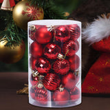 Maxbell 34x Christmas Balls Decorative Hanging Ornaments for Wedding Festive Red
