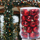 Maxbell 34x Christmas Balls Decorative Hanging Ornaments for Wedding Festive Red