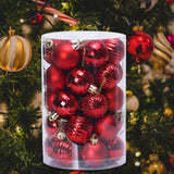 Maxbell 34x Christmas Balls Decorative Hanging Ornaments for Wedding Festive Red