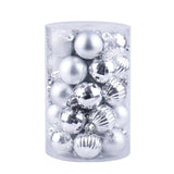 Maxbell 34x Christmas Balls Decorative Hanging Ornaments for Wedding Festive Silver