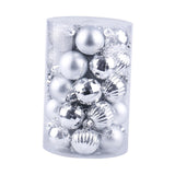 Maxbell 34x Christmas Balls Decorative Hanging Ornaments for Wedding Festive Silver
