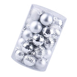 Maxbell 34x Christmas Balls Decorative Hanging Ornaments for Wedding Festive Silver