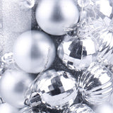 Maxbell 34x Christmas Balls Decorative Hanging Ornaments for Wedding Festive Silver
