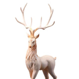 Maxbell Creative Reindeer Ornament Figurine Craft Elk Sculpture Bedroom Desk Pink Standing