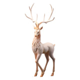 Maxbell Creative Reindeer Ornament Figurine Craft Elk Sculpture Bedroom Desk Pink Standing