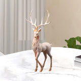 Maxbell Creative Reindeer Ornament Figurine Craft Elk Sculpture Bedroom Desk Pink Standing
