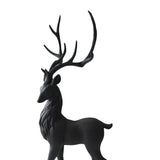 Maxbell Creative Reindeer Ornament Figurine Craft Elk Sculpture Bedroom Desk Black Standing