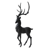 Maxbell Creative Reindeer Ornament Figurine Craft Elk Sculpture Bedroom Desk Black Standing