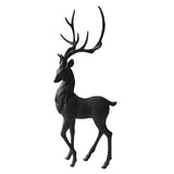 Maxbell Creative Reindeer Ornament Figurine Craft Elk Sculpture Bedroom Desk Black Standing