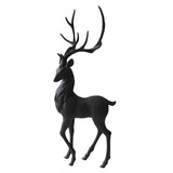 Maxbell Creative Reindeer Ornament Figurine Craft Elk Sculpture Bedroom Desk Black Standing