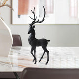 Maxbell Creative Reindeer Ornament Figurine Craft Elk Sculpture Bedroom Desk Black Standing