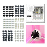 Maxbell 20x Wire Cube Connectors Repair Parts Grid Connectors Grid for Modular Organizer Black Semi Circle