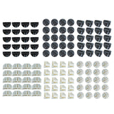 Maxbell 20x Wire Cube Connectors Repair Parts Grid Connectors Grid for Modular Organizer Black Semi Circle