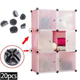 Maxbell 20x Wire Cube Connectors Repair Parts Grid Connectors Grid for Modular Organizer Black Round