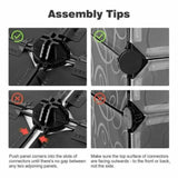 Maxbell 20x Wire Cube Connectors Repair Parts Grid Connectors Grid for Modular Organizer Black Round