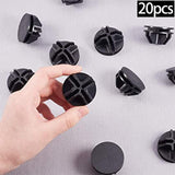 Maxbell 20x Wire Cube Connectors Repair Parts Grid Connectors Grid for Modular Organizer Black Round