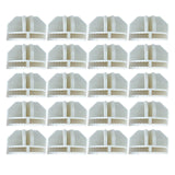 Maxbell 20x Wire Cube Connectors Repair Parts Grid Connectors Grid for Modular Organizer White Semi Circle