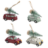 Maxbell Mini Resin Christmas Tree Ornaments Car Pendant Figurines Decor Miniature 5.5cmX2cmX4.5cm Green