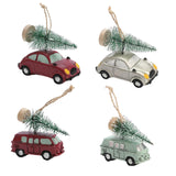 Maxbell Mini Resin Christmas Tree Ornaments Car Pendant Figurines Decor Miniature 5.5cmX2cmX4.5cm Green