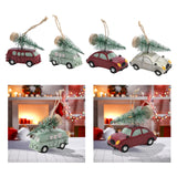 Maxbell Mini Resin Christmas Tree Ornaments Car Pendant Figurines Decor Miniature 5.5cmX2cmX4.5cm Green