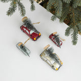 Maxbell Mini Resin Christmas Tree Ornaments Car Pendant Figurines Decor Miniature 5.5cmX2cmX4.5cm Green