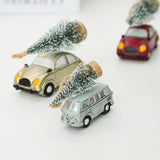 Maxbell Mini Resin Christmas Tree Ornaments Car Pendant Figurines Decor Miniature 5.5cmX2cmX4.5cm Green