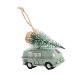 Maxbell Mini Resin Christmas Tree Ornaments Car Pendant Figurines Decor Miniature 5.5cmX2cmX4.5cm Green