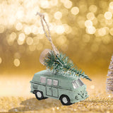 Maxbell Mini Resin Christmas Tree Ornaments Car Pendant Figurines Decor Miniature 5.5cmX2cmX4.5cm Green