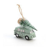 Maxbell Mini Resin Christmas Tree Ornaments Car Pendant Figurines Decor Miniature 5.5cmX2cmX4.5cm Green