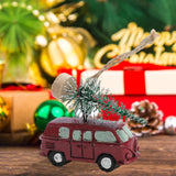 Maxbell Mini Resin Christmas Tree Ornaments Car Pendant Figurines Decor Miniature 5.5cmX2cmX4.5cm Red
