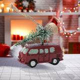 Maxbell Mini Resin Christmas Tree Ornaments Car Pendant Figurines Decor Miniature 5.5cmX2cmX4.5cm Red