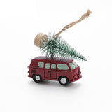 Maxbell Mini Resin Christmas Tree Ornaments Car Pendant Figurines Decor Miniature 5.5cmX2cmX4.5cm Red