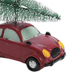 Maxbell Mini Resin Christmas Tree Ornaments Car Pendant Figurines Decor Miniature 8cmx3.5cmx6.5cm Red