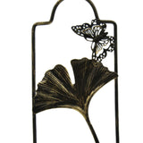 Maxbell Iron Wall Mounted Candle Holder Candlestick Holder Home Decor Black Ginkgo