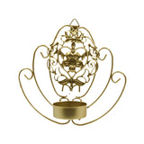 Maxbell Iron Wall Mounted Candle Holder Candlestick Holder Home Decor Gold Pattern