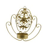 Maxbell Iron Wall Mounted Candle Holder Candlestick Holder Home Decor Gold Pattern