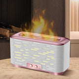 Maxbell Flame Air Humidifier Diffuser Quiet 350ml Night Light USB for Home Bedroom Pink