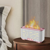 Maxbell Flame Air Humidifier Diffuser Quiet 350ml Night Light USB for Home Bedroom Pink