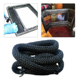 Maxbell Wood Stove Gasket Seal Fiber Door Rope for Stoves Black Heater Diameter 0.6cm